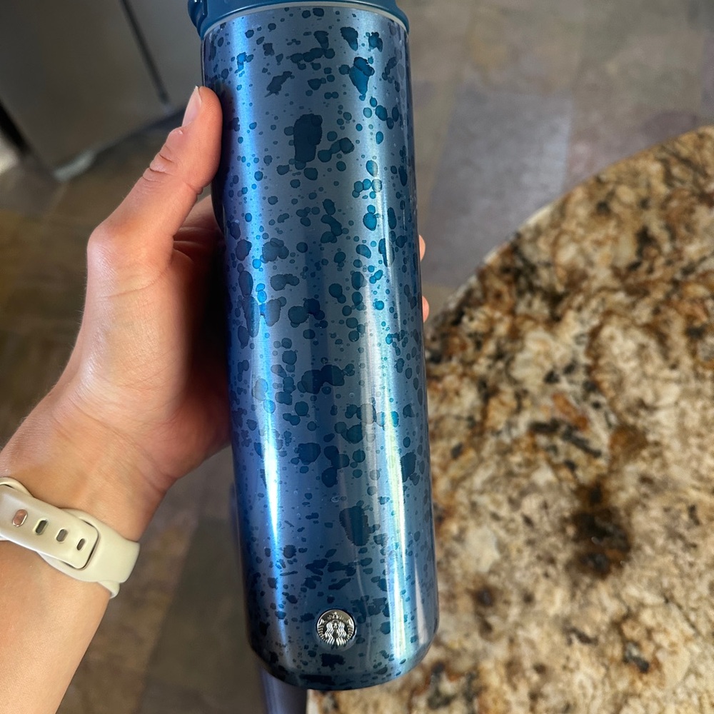 Blue Speckled Starbucks Tumbler